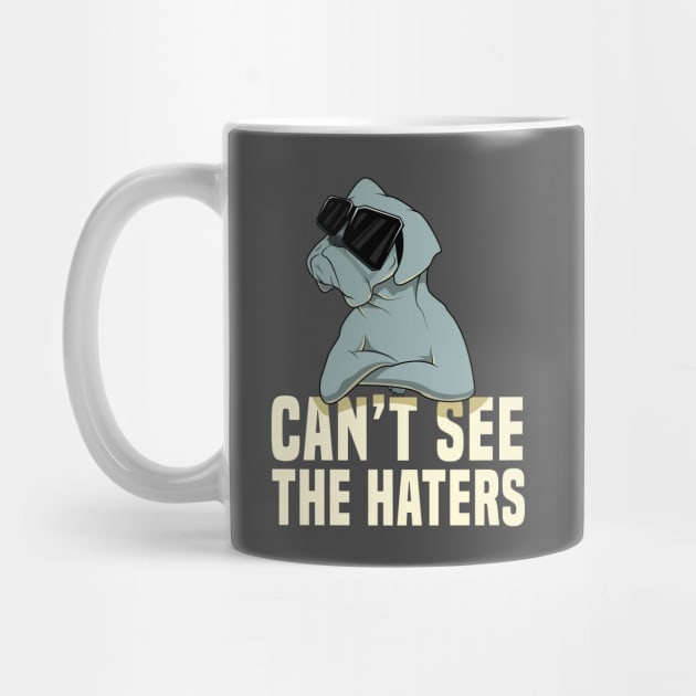 Funny Bulldog Shirt - Can't See The Haters by amitsurti